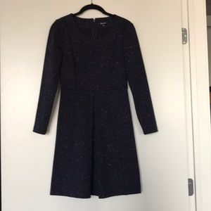 Long sleeve navy blue Madewell dress